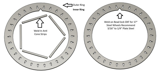 17" Weld-On Beadlock DXF | CNC Cut Files | DTA Fabrication