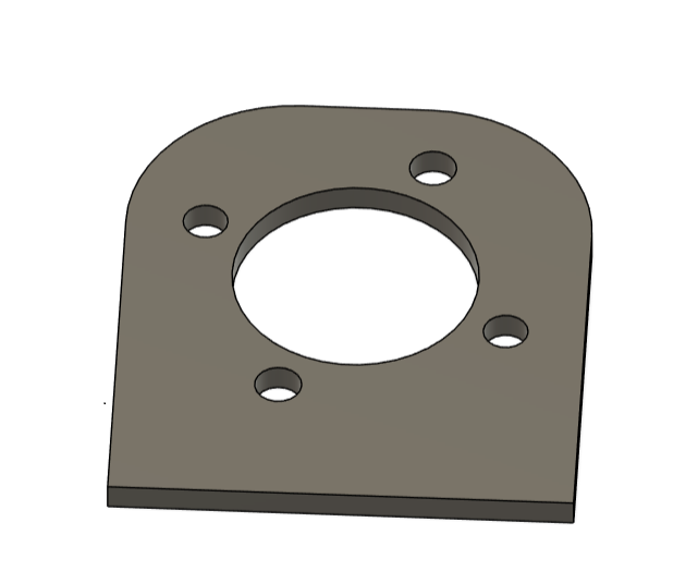 Orbital Valve - Full Hydro Steering Valve Bracket DXF